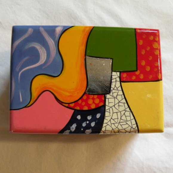 Black hand crafted trinket box - Picture 6 of 6